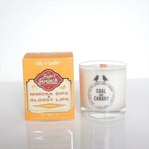Soy Candle with Wooden Wick - Mimosa Sips and Glossy Lips